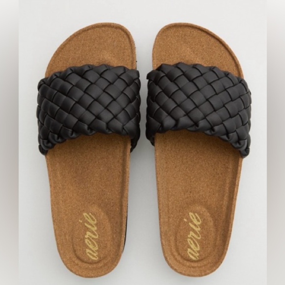 Aerie Woven Platform Sandals